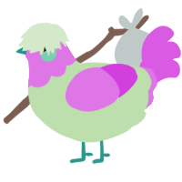 Sourpatch, a gluppy and orchid chicken with a head pattern