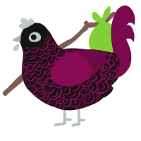 A black and wine chicken with a double-lace pattern