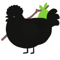 A black chicken