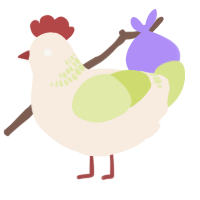 A cream and lemon chicken with a neck-band pattern