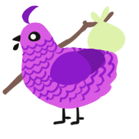 A orchid and violet chicken with a lace pattern