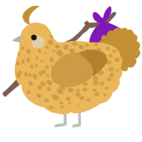A honey and gold chicken with a speckle pattern