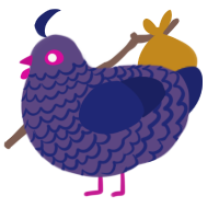 A overcast and navy chicken with a lace pattern