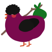 A wine and black chicken