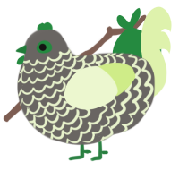 (unnamed), a grey and apple chicken with a lace pattern