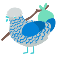 Porcelain Plate, a silver and sapphire chicken with a lace pattern