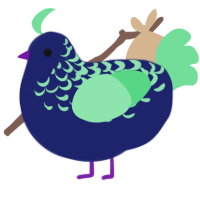 A navy and spring chicken with a half-lace pattern
