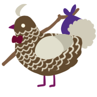 A bark and silver chicken with a lace pattern
