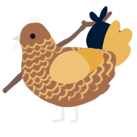 A brown and honey chicken with a lace pattern