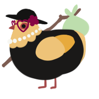 A sable and honey chicken with a head pattern