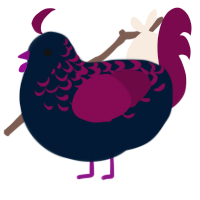 A tumblr and wine chicken with a half-lace pattern