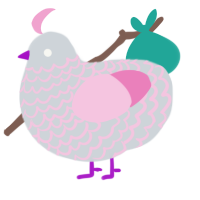A mist and pink chicken with a lace pattern