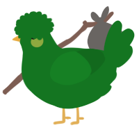 A leaf chicken
