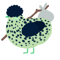 A gluppy and tumblr chicken with a speckle pattern