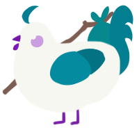 A white and sea chicken