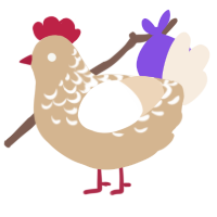 A beige and cream chicken with a half-lace pattern