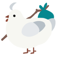 A white and mist chicken