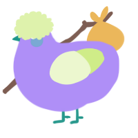 A lilac and apple chicken