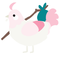 A white and rose chicken with a head pattern