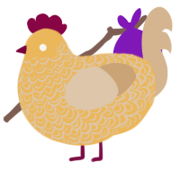 A honey and beige chicken with a double-lace pattern