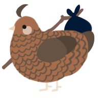 A brown and bark chicken with a lace pattern
