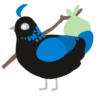 A sable and sapphire chicken with a neck-speckle pattern