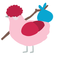 A rose and crimson chicken