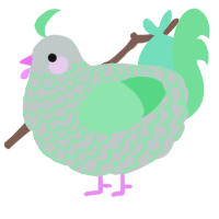 A silver and spring chicken with a lace pattern