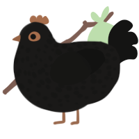 Yellowbilled cacique, a sable and black chicken with a speckle pattern
