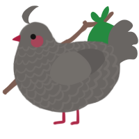 A grey chicken with a lace pattern
