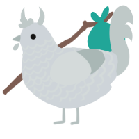 A mist and silver chicken with a lace pattern