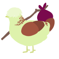 A apple and russet chicken with a neck-band pattern