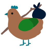 Tree, a brown and leaf chicken