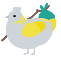cream style corn, a mist and yellow chicken with a neck-speckle pattern