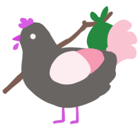 A grey and rose chicken