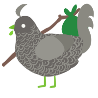 A grey and ash chicken with a double-lace pattern
