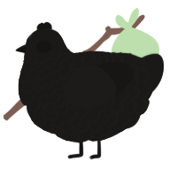 A sable chicken with a lace pattern