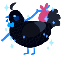 A white and mist chicken with a lace pattern
