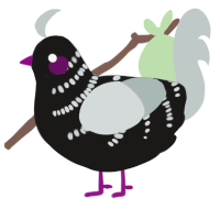 A sable and silver chicken with a half-bar pattern
