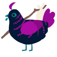 A tumblr and plum chicken with a half-bar pattern