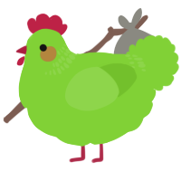 A grass chicken with a neck-band pattern
