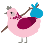 A rose and maroon chicken with a neck-speckle pattern