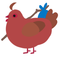 A red and russet chicken