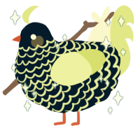 A tumblr and lemon chicken with a lace pattern