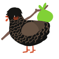 A black and bark chicken with a lace pattern