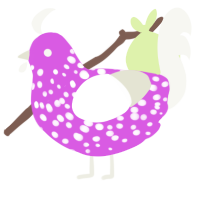 (unnamed), a orchid and white chicken with a speckle pattern