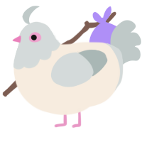 A cream and silver chicken with a head pattern