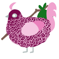 A wine and pink chicken with a double-lace pattern