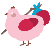 A rose and crimson chicken