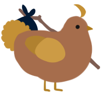 A brown and gold chicken